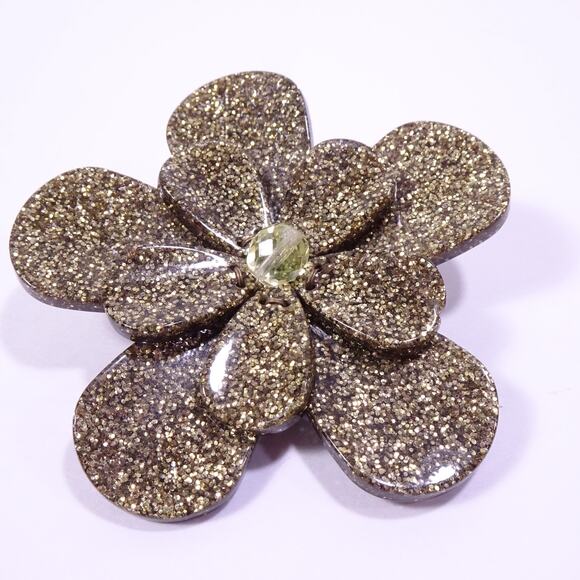 Pono By Joan Goodman Shimmer Gold Layer Flower Pearl Pin  Brooch NWOT 198 - Picture 2 of 8